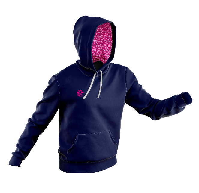 Action has Impact - Deluxe Hoody (Pink Liner)